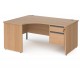 Harlow Panel End Ergonomic Desk with Two Drawer Pedestal